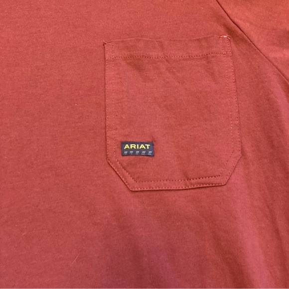 Ariat Men's Rebar Cotton Graphic Long Sleeve Work T Shirt Burnt Henna Sz L EUC - Picture 3 of 11